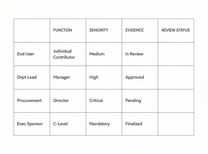 Role relevance matrix
